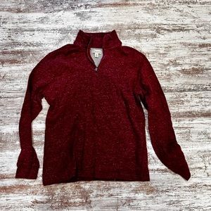 Jcrew Knit Quarter Zip Red M